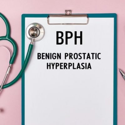 worksheet with inscription bph benign prostatic hyperplasia stethoscope pills top view 192941 947